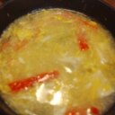 豆腐とカニかまと卵の中華スープ